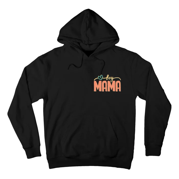 Boy Mom Ma Mama Bruh Funny Front & Back Front & Back Hoodie