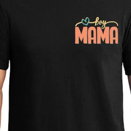 Boy Mom Ma Mama Bruh Funny Front & Back Front & Back Pajama Set