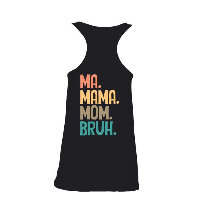 Boy Mom Ma Mama Bruh Funny Front & Back Front & Back Ladies Essential Flowy Tank