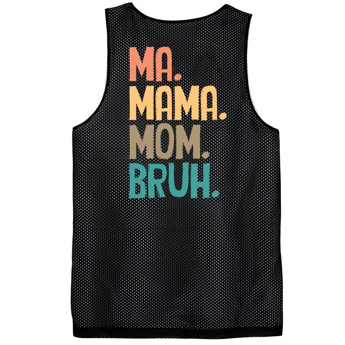 Boy Mom Ma Mama Bruh Funny Front & Back Front & Back Mesh Reversible Basketball Jersey Tank