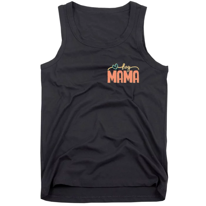 Boy Mom Ma Mama Bruh Funny Front & Back Front & Back Tank Top