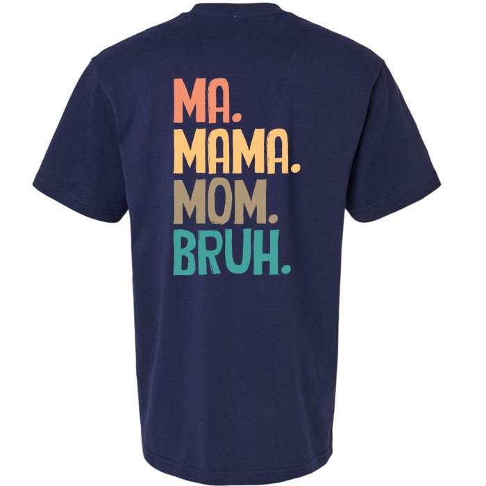 Boy Mom Ma Mama Bruh Funny Front & Back Front & Back Sueded Cloud Jersey T-Shirt