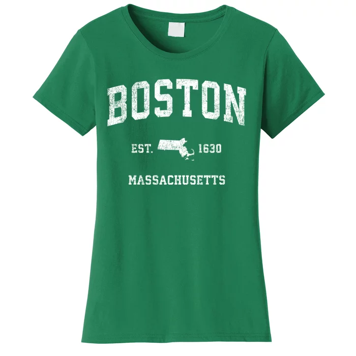 Boston Massachusetts Ma Vintage Sports Design Established Women's T-Shirt