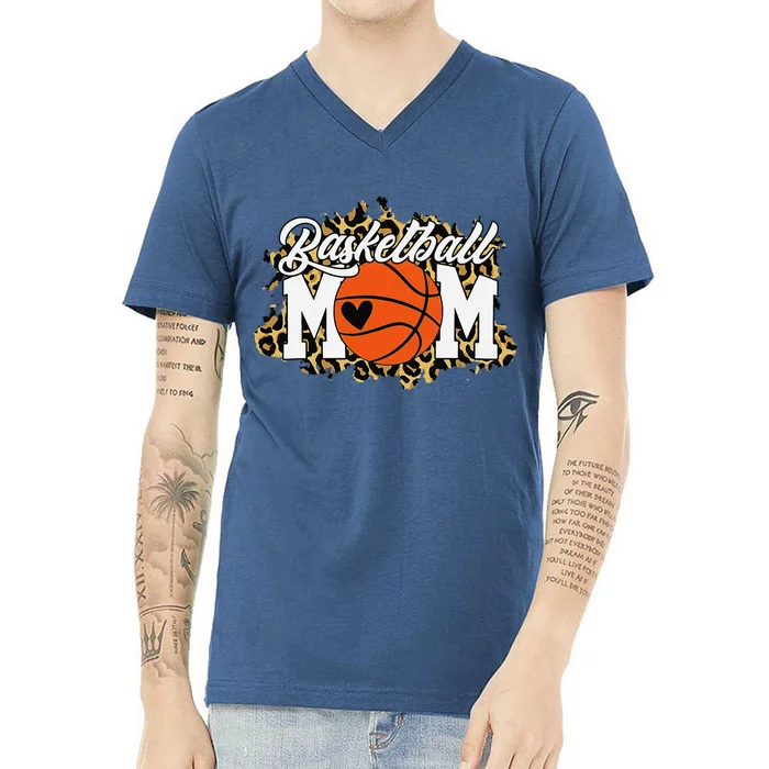 Basketball Mom Mom Game Day Outfit Mothers Day Gift V-Neck T-Shirt