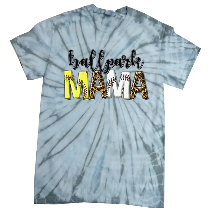 BallPark Mom Mama Baseball Softball Mother's Day Tie-Dye T-Shirt