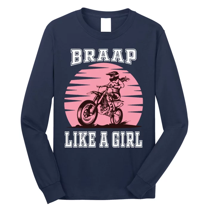 Braap Motorcycle Motocross Shirts Dirt Bike Long Sleeve Shirt