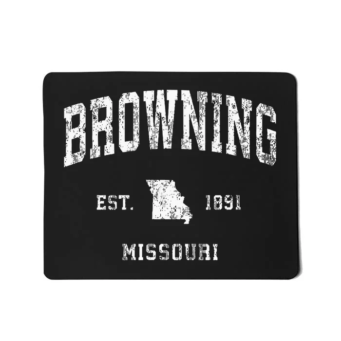 Browning Missouri MO Vintage Athletic Sports Mousepad