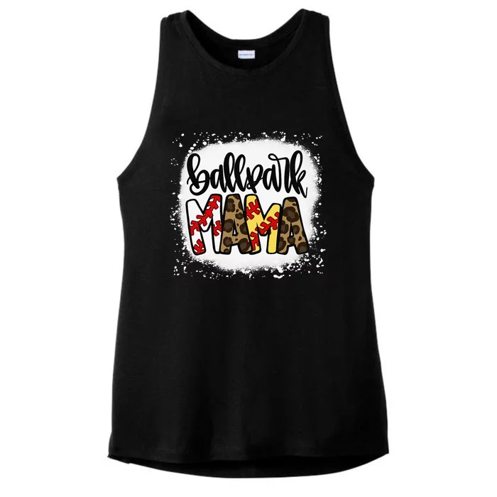 BallPark Mom Mama Baseball Softball Mother's Day Bleached Ladies Tri-Blend Wicking Tank