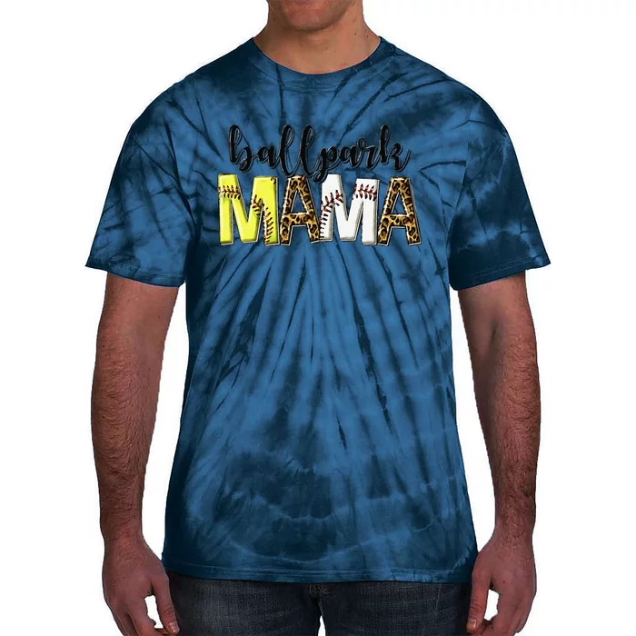 BallPark Mom Mama Baseball Softball Mother's Day Tie-Dye T-Shirt