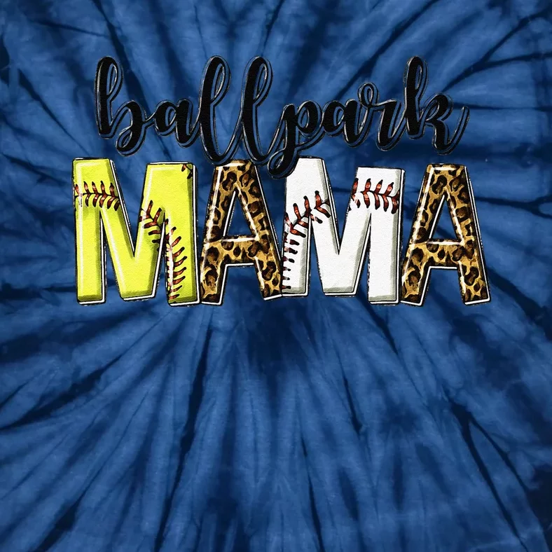 BallPark Mom Mama Baseball Softball Mother's Day Tie-Dye T-Shirt