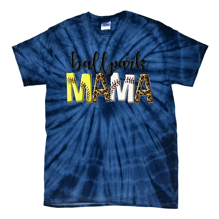 BallPark Mom Mama Baseball Softball Mother's Day Tie-Dye T-Shirt