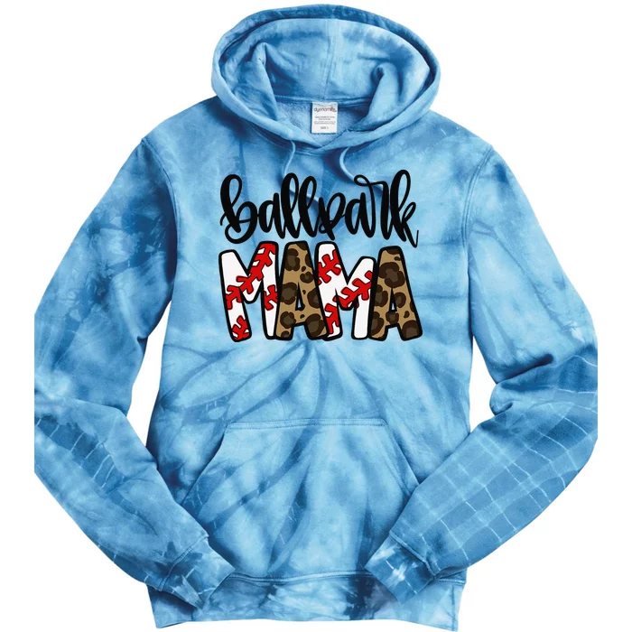 BallPark Mom Mama Baseball Softball Mother's Day Tie Dye Hoodie