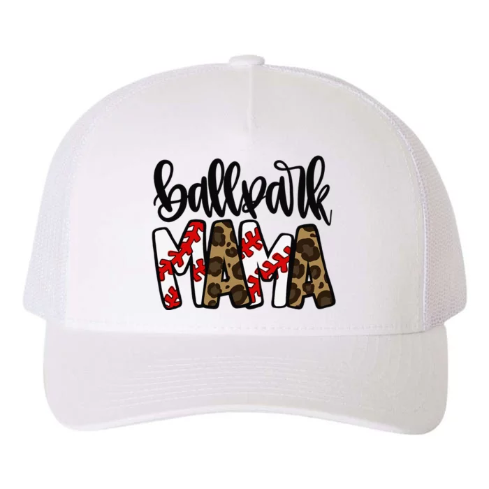 BallPark Mom Mama Baseball Softball Mother's Day Yupoong Adult 5-Panel Trucker Hat