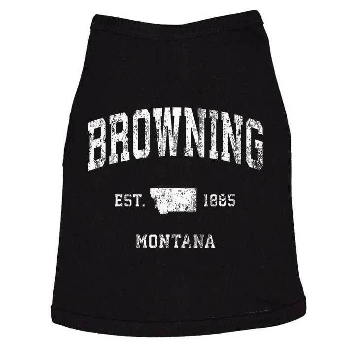 Browning Montana Mt Vintage Athletic Sports Design Doggie Tank