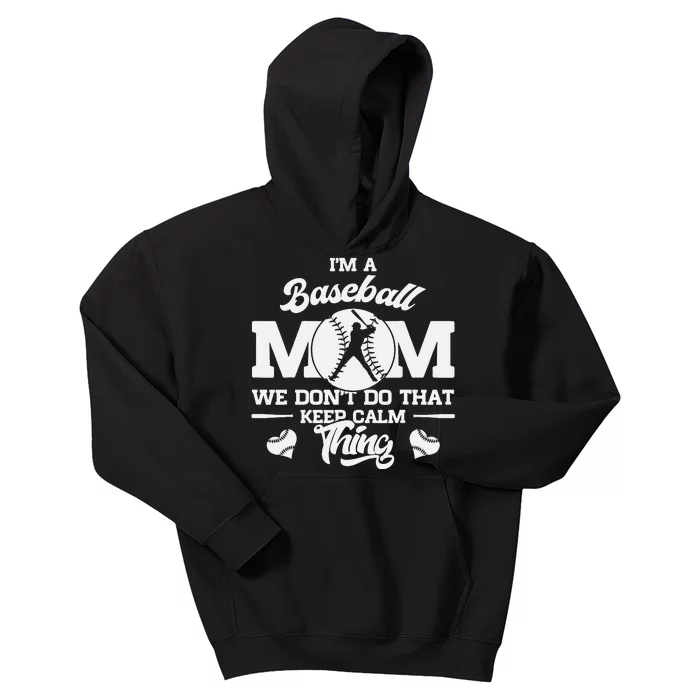 Baseball Mom Mother of Baseball Players for Mother's Day Kids Hoodie