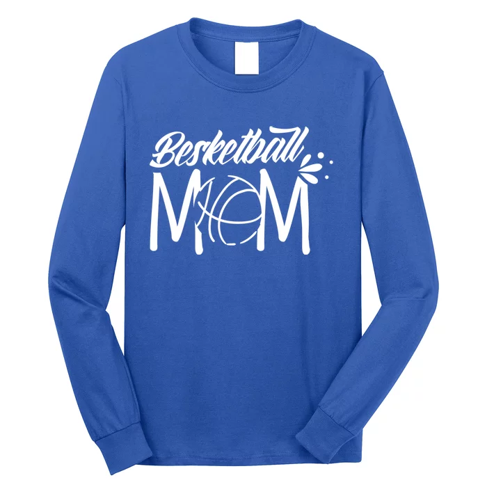 Basketball Mom Match Coach Team Player Mother Mommy Mama Funny Gift Long Sleeve Shirt