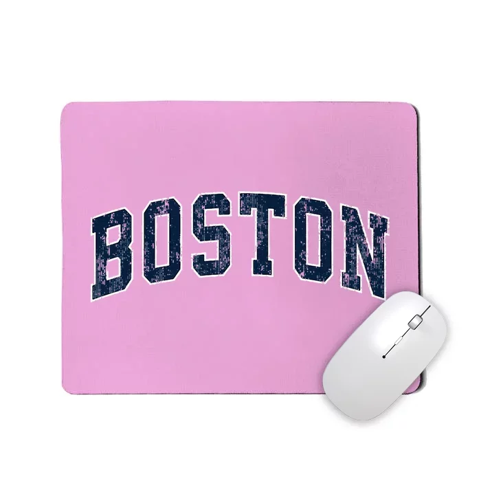 Boston Massachusetts Ma Vintage Sports Design N.A.V.Y Mousepad