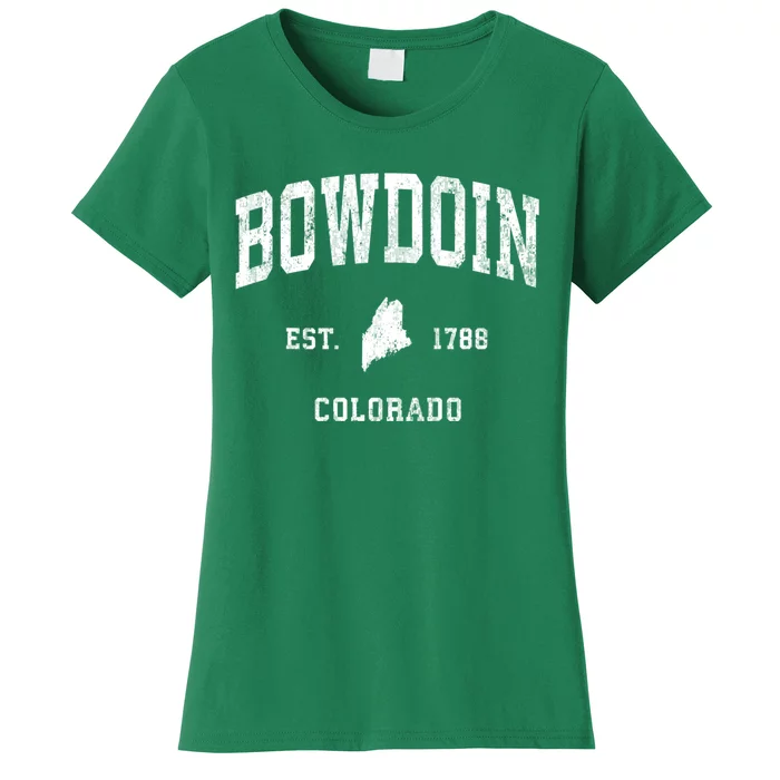 Bowdoin Maine Me Vintage Athletic Women's T-Shirt