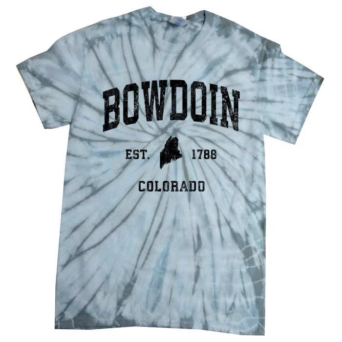 Bowdoin Maine Me Vintage Athletic Tie-Dye T-Shirt