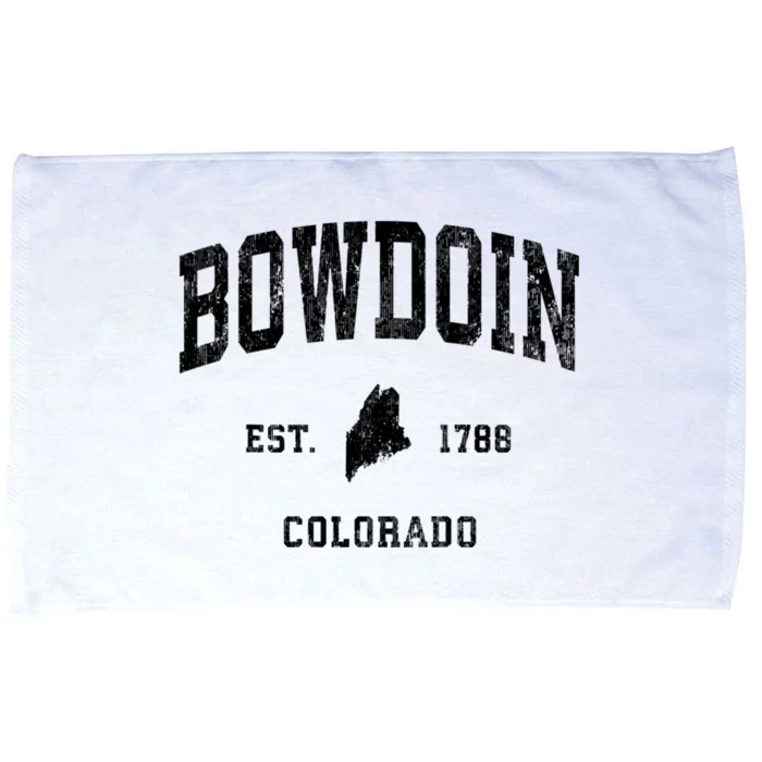 Bowdoin Maine Me Vintage Athletic Microfiber Hand Towel