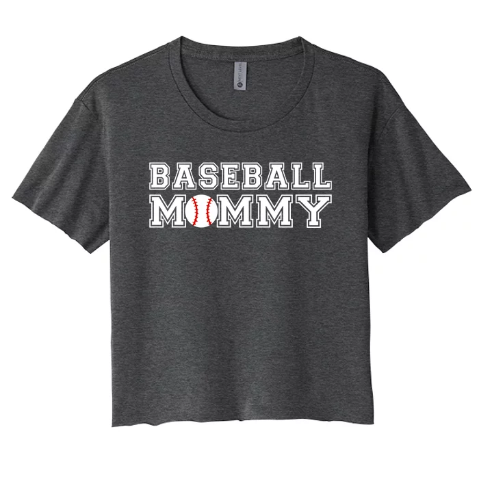 Baseball Mommy Meaningful Gift Baseball Gift For Mother Baseball Tee Meaningful Women's Crop Top Tee