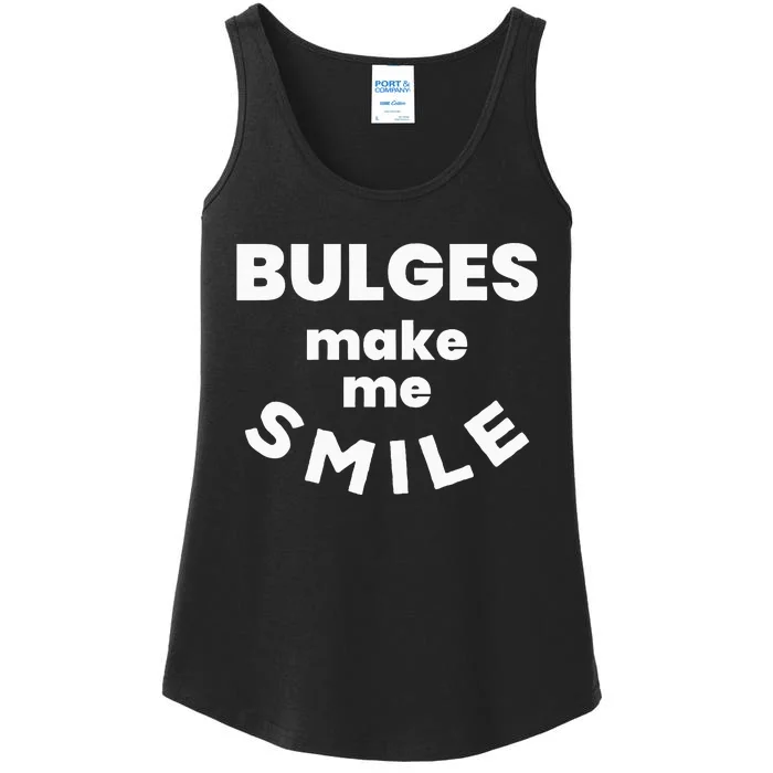 Bulges Make Me Smile Funny Naughty Rude Adult Humor Ladies Essential Tank