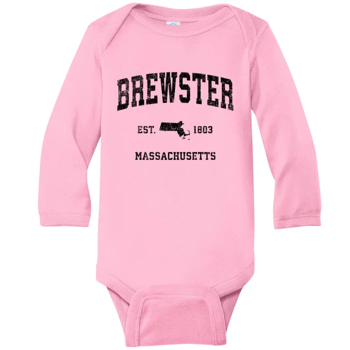 Brewster Massachusetts Ma Vintage Sports Baby Long Sleeve Bodysuit