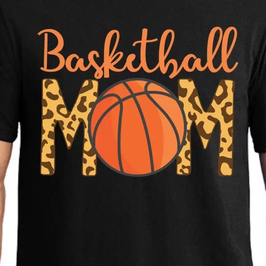 Basketball Mom Mother's Day Leopard Print Basketball Mom Gift Pajama Set