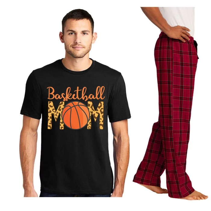 Basketball Mom Mother's Day Leopard Print Basketball Mom Gift Pajama Set