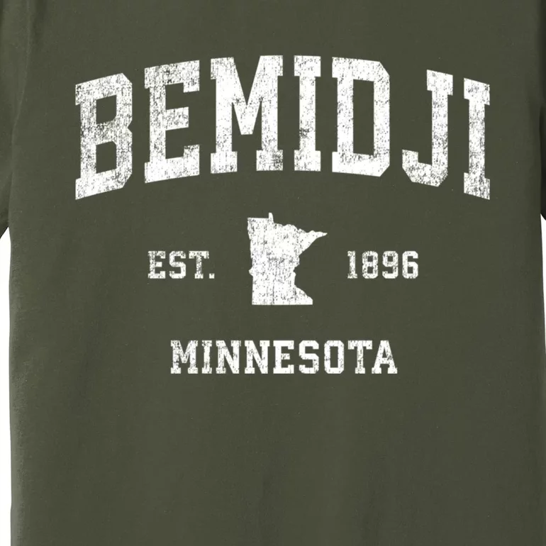 Bemidji Minnesota Mn Vintage Sports Premium T-Shirt