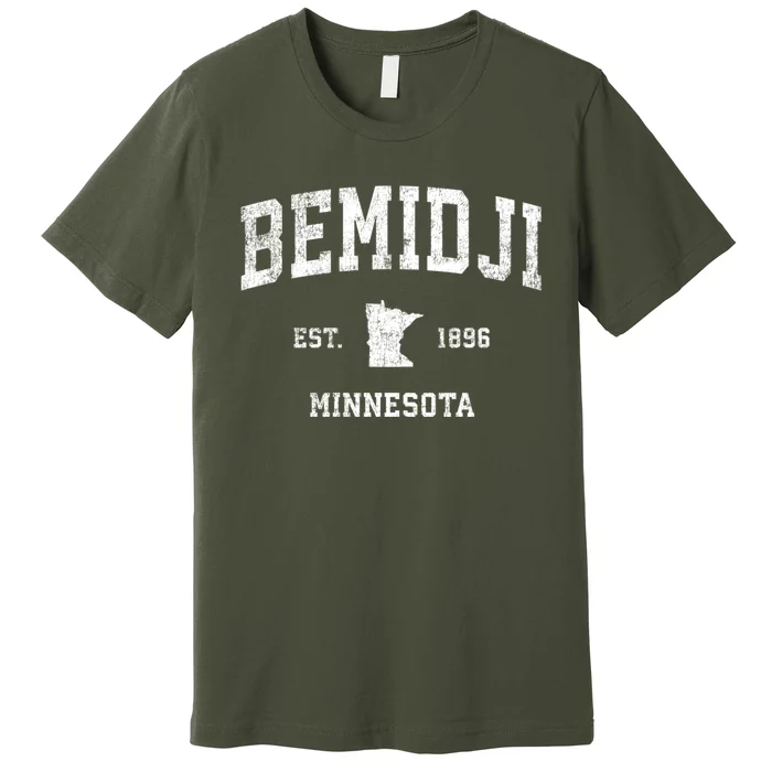 Bemidji Minnesota Mn Vintage Sports Premium T-Shirt