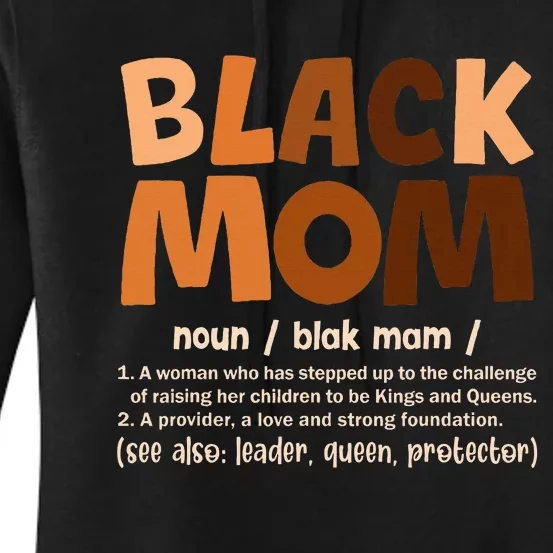 Black Mom Melanin Definition African American Women's Pullover Hoodie