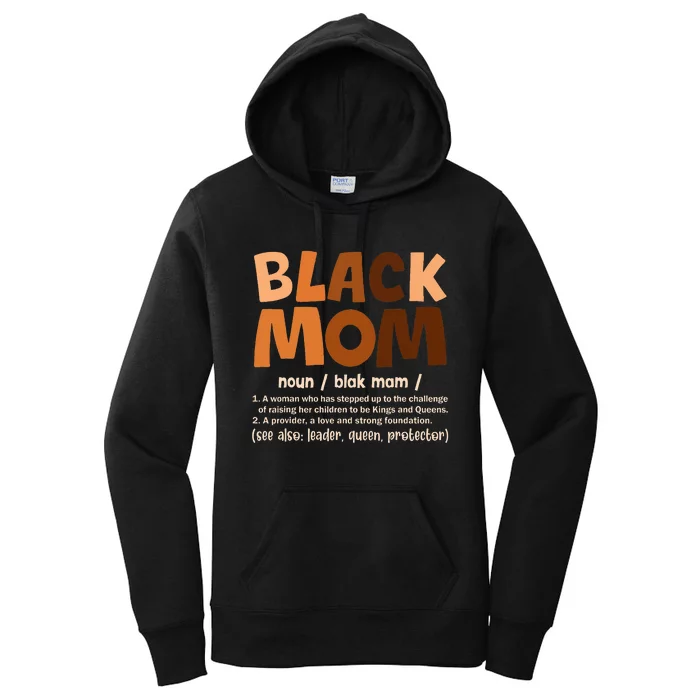 Black Mom Melanin Definition African American Women's Pullover Hoodie