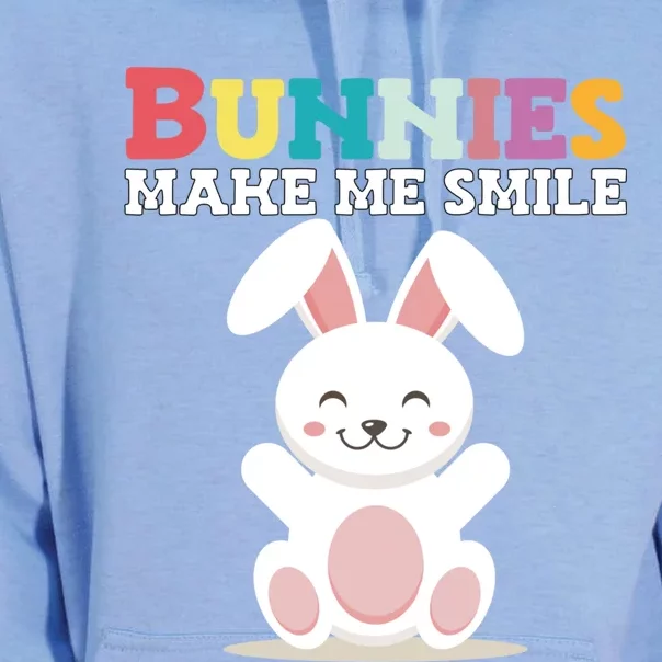 Bunnies Make Me Smile Mom Cute Easter Bunny Great Gift Unisex Surf Hoodie