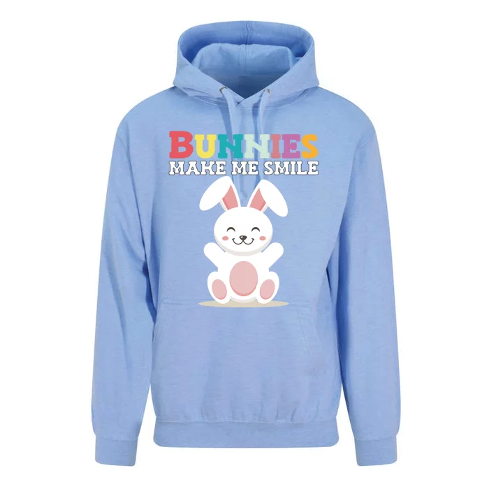 Bunnies Make Me Smile Mom Cute Easter Bunny Great Gift Unisex Surf Hoodie