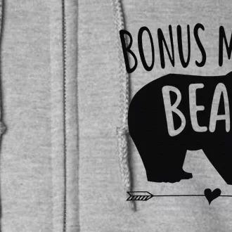 Bonus Mama Mom Bear Stepmom Mother's Day Gift Full Zip Hoodie