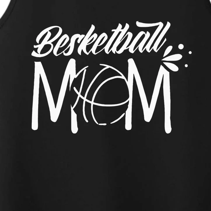 Basketball Mom Match Coach Team Player Mother Mommy Mama Performance Tank