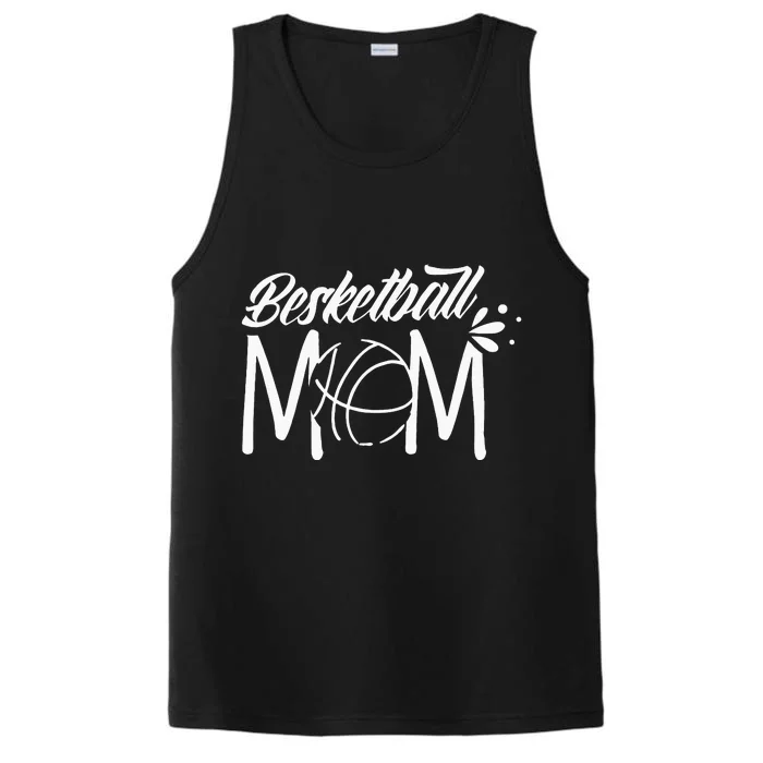 Basketball Mom Match Coach Team Player Mother Mommy Mama Performance Tank