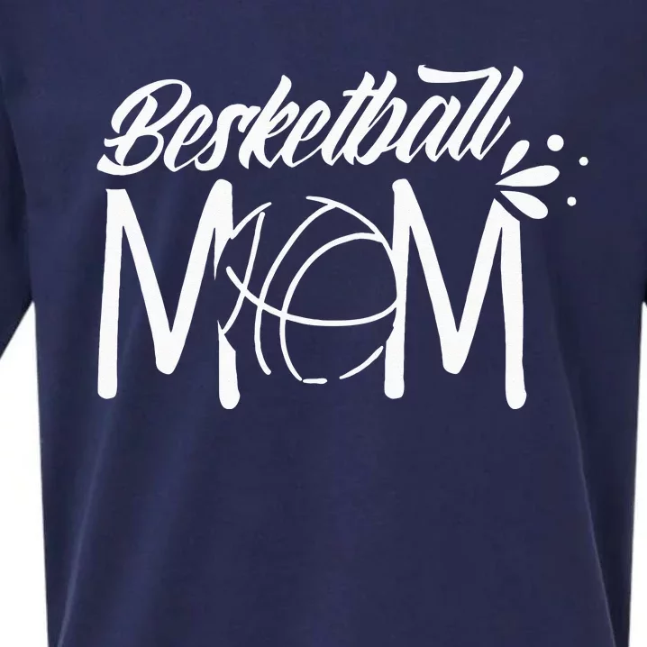 Basketball Mom Match Coach Team Player Mother Mommy Mama Sueded Cloud Jersey T-Shirt