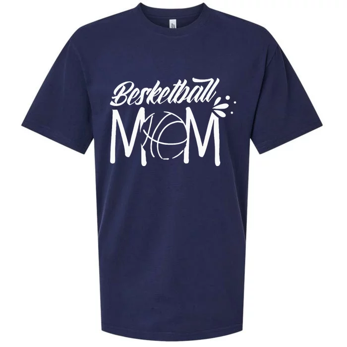 Basketball Mom Match Coach Team Player Mother Mommy Mama Sueded Cloud Jersey T-Shirt