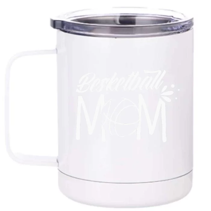 Basketball Mom Match Coach Team Player Mother Mommy Mama Front & Back 12oz Stainless Steel Tumbler Cup