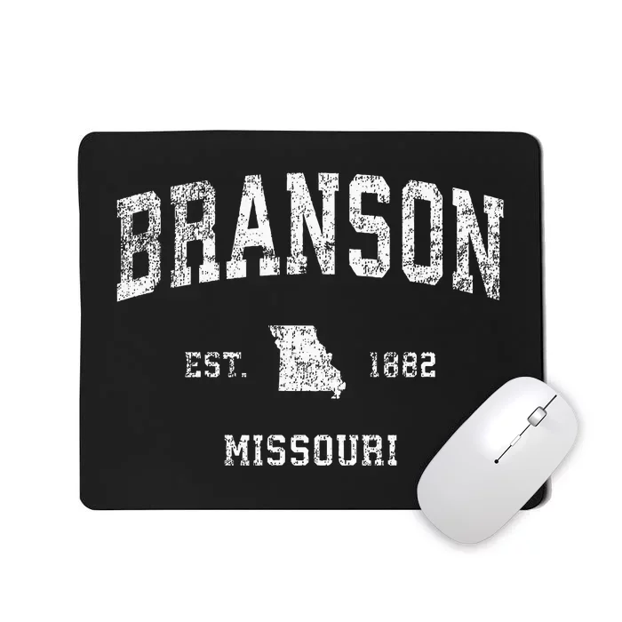 Branson Missouri Mo Vintage Athletic Sports Design Mousepad