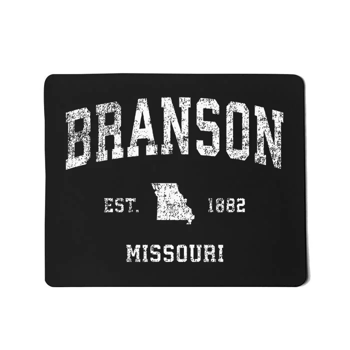 Branson Missouri Mo Vintage Athletic Sports Design Mousepad