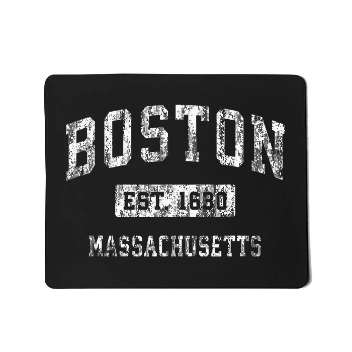 Boston Massachusetts MA Vintage Established Sports Design Mousepad