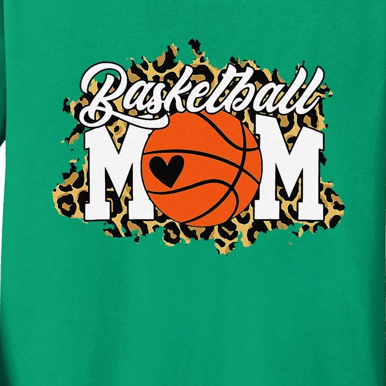 Basketball Mom Mom Game Day Outfit Mothers Day Gift Kids Long Sleeve Shirt