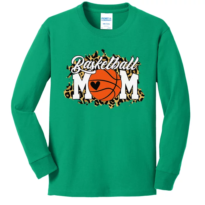 Basketball Mom Mom Game Day Outfit Mothers Day Gift Kids Long Sleeve Shirt