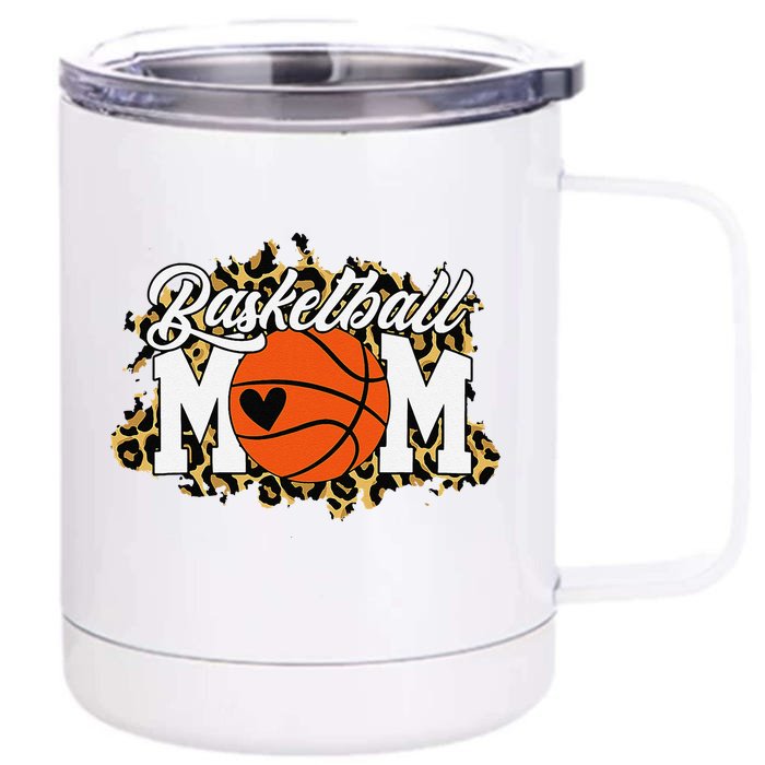 Basketball Mom Mom Game Day Outfit Mothers Day Gift Front & Back 12oz Stainless Steel Tumbler Cup