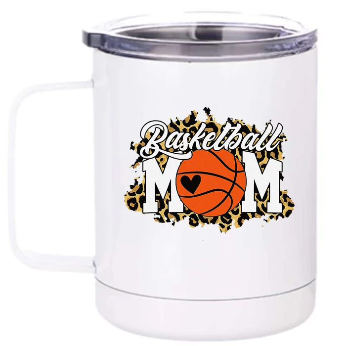 Basketball Mom Mom Game Day Outfit Mothers Day Gift Front & Back 12oz Stainless Steel Tumbler Cup