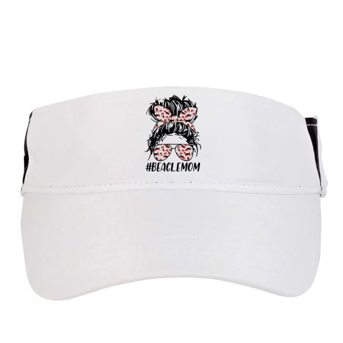 Beagle Mom Messy Bun Hair Dog Mama Pet Owner Mothers Day Adult Drive Performance Visor