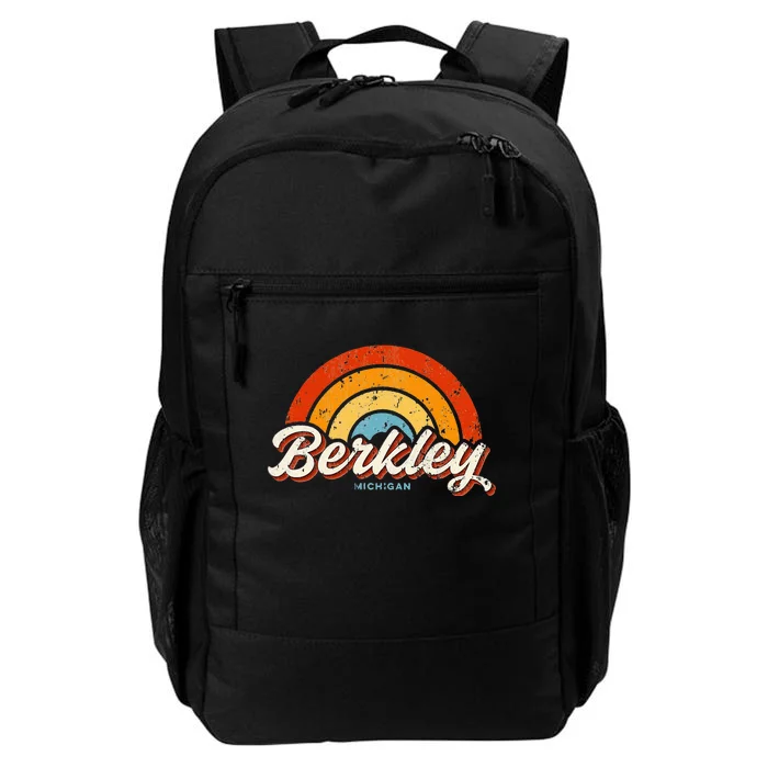 Berkley Michigan MI Vintage Rainbow Retro 70s Daily Commute Backpack